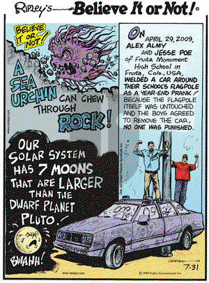 Ripley's Believe It or Not - Friday July 31, 2009 Comic Strip