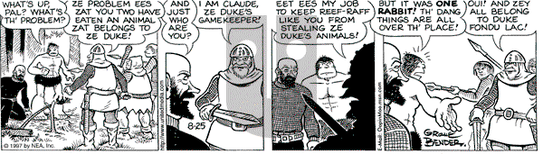 Alley Oop on Monday August 25, 1997 Comic Strip