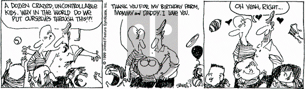 The Buckets on Friday December 3, 1999 Comic Strip