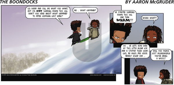 The Boondocks on Sunday January 28, 2001 Comic Strip