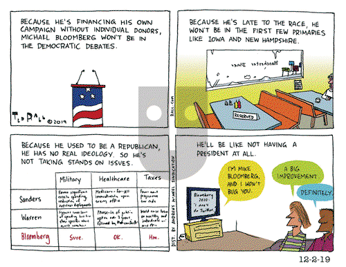 Ted Rall on Monday December 2, 2019 Comic Strip