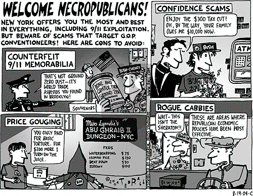 Ted Rall on Sunday August 22, 2004 Comic Strip