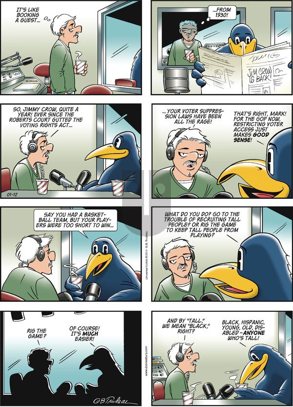 Doonesbury on Sunday January 12, 2014 Comic Strip