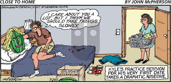 Close to Home on Sunday July 24, 2016 Comic Strip