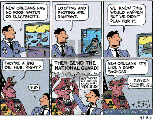 Ted Rall on Monday September 5, 2005 Comic Strip