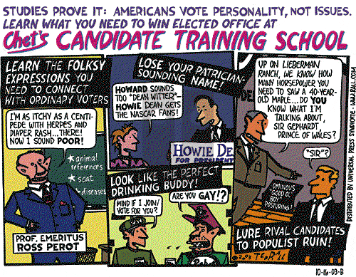 Ted Rall on Saturday October 18, 2003 Comic Strip