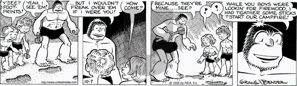 Alley Oop on Monday October 7, 1996 Comic Strip