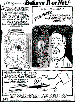 Ripley's Believe It or Not on Tuesday November 27, 2001 Comic Strip