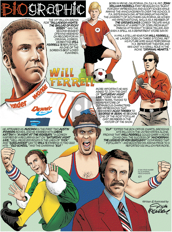 Biographic on Sunday October 1, 2006 Comic Strip