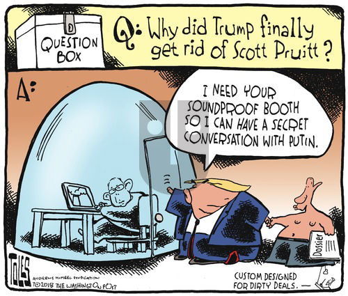 Tom Toles on Sunday July 8, 2018 Comic Strip