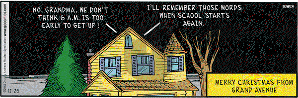 Grand Avenue on Tuesday December 25, 2018 Comic Strip