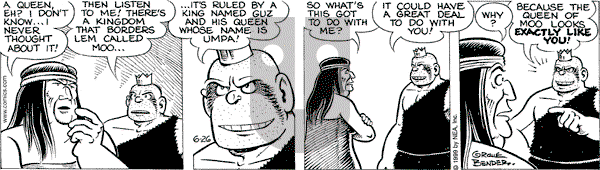 Alley Oop on Saturday June 26, 1999 Comic Strip