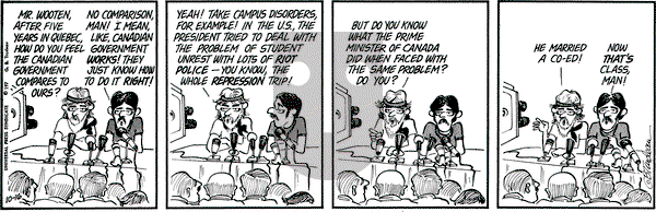 Doonesbury on Wednesday October 16, 1974 Comic Strip