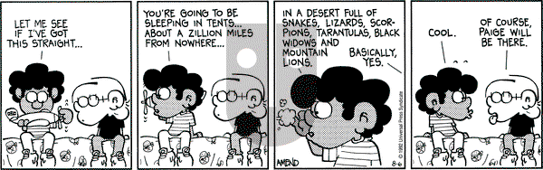 FoxTrot on Thursday August 6, 1992 Comic Strip