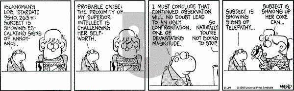 FoxTrot on Wednesday April 29, 1992 Comic Strip