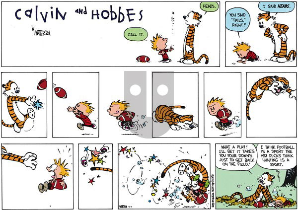 Calvin and Hobbes on Sunday September 7, 2014 Comic Strip