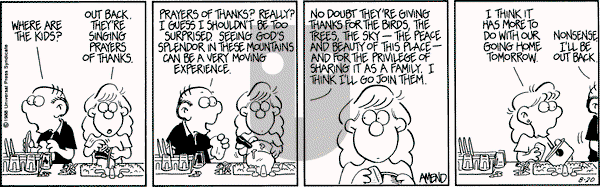 FoxTrot - Saturday August 20, 1988 Comic Strip