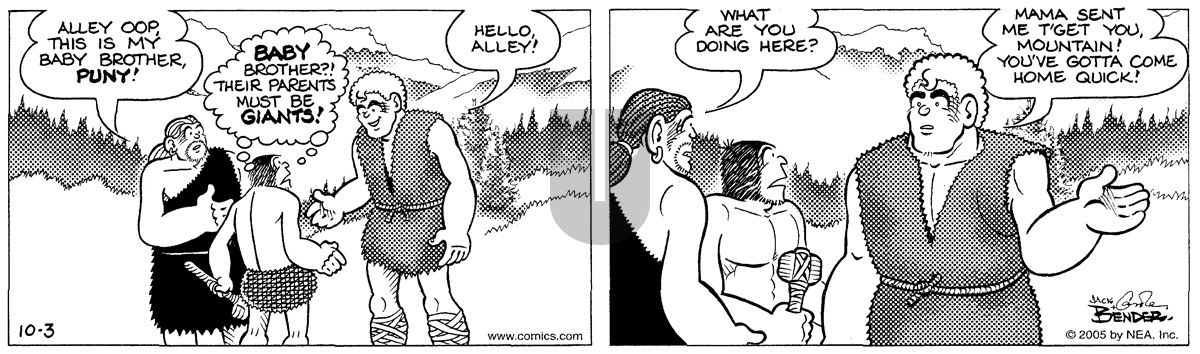 Alley Oop - Monday October 3, 2005 Comic Strip
