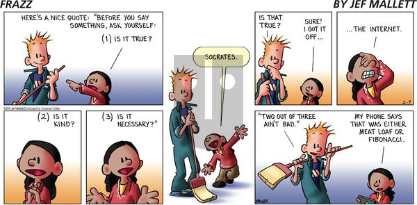 Frazz on Sunday February 7, 2016 Comic Strip