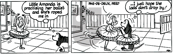 Fred Basset on Monday January 5, 2004 Comic Strip