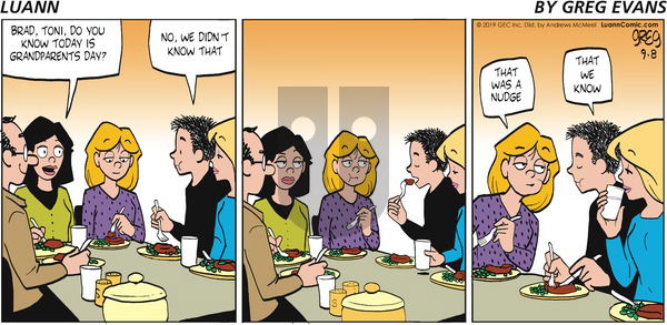 Luann on Sunday September 8, 2019 Comic Strip