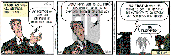 The Boondocks - Monday August 30, 2004 Comic Strip