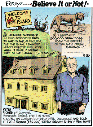 Ripley's Believe It or Not - Wednesday September 30, 2009 Comic Strip