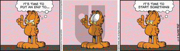 Garfield - Monday February 17, 2014 Comic Strip
