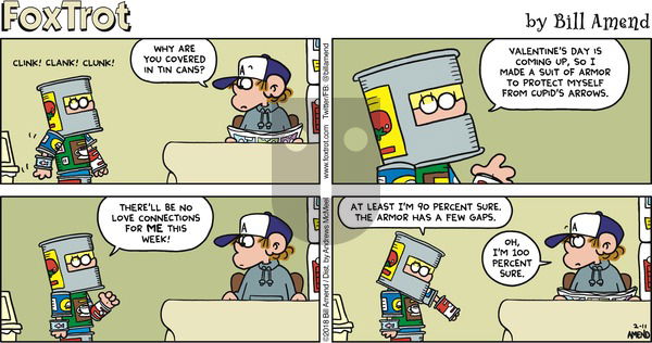 FoxTrot on Sunday February 11, 2018 Comic Strip