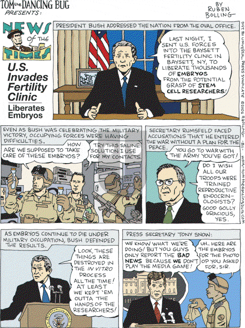 Tom the Dancing Bug on Saturday July 29, 2006 Comic Strip