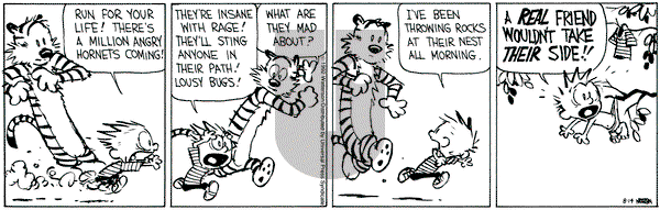 Calvin and Hobbes on Friday August 14, 1992 Comic Strip