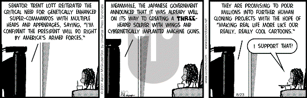 The Boondocks - Thursday August 23, 2001 Comic Strip