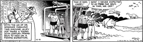 Alley Oop on Monday October 8, 1973 Comic Strip