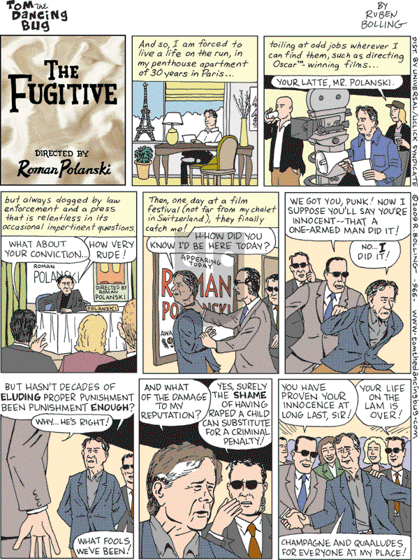 Tom the Dancing Bug on Saturday October 31, 2009 Comic Strip