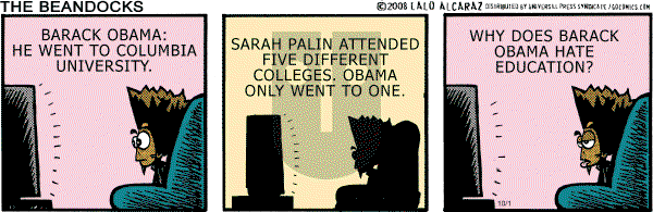 La Cucaracha on Wednesday October 1, 2008 Comic Strip