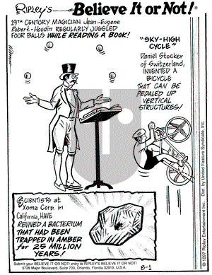 Ripley's Believe It or Not on Friday August 1, 1997 Comic Strip