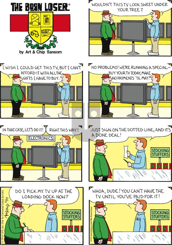 The Born Loser on Sunday December 15, 2013 Comic Strip