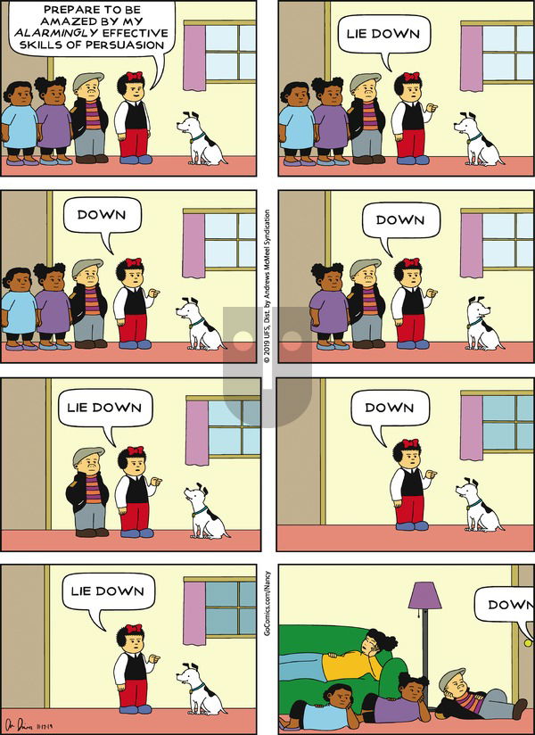Nancy on Sunday November 17, 2019 Comic Strip