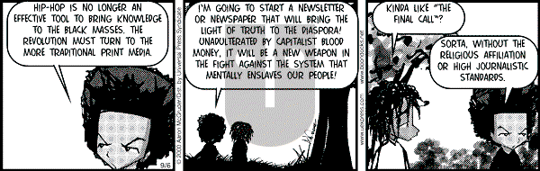 The Boondocks on Wednesday April 9, 2008 Comic Strip