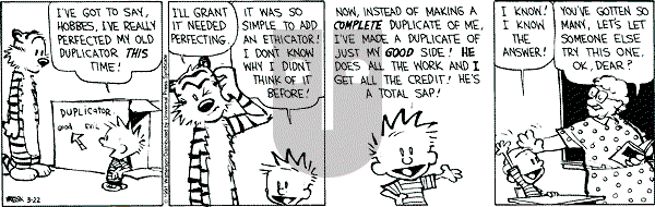 Calvin and Hobbes - Friday March 22, 1991 Comic Strip