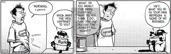 Get Fuzzy on Wednesday December 6, 2000 Comic Strip