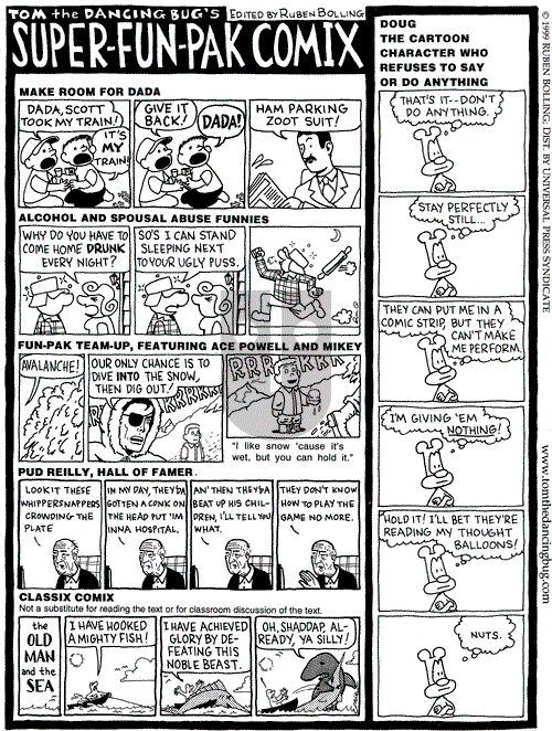Tom the Dancing Bug on Saturday October 16, 1999 Comic Strip