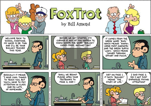 FoxTrot on Sunday August 24, 2014 Comic Strip