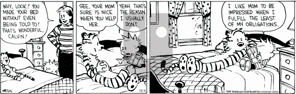 Calvin and Hobbes on Thursday December 4, 2014 Comic Strip