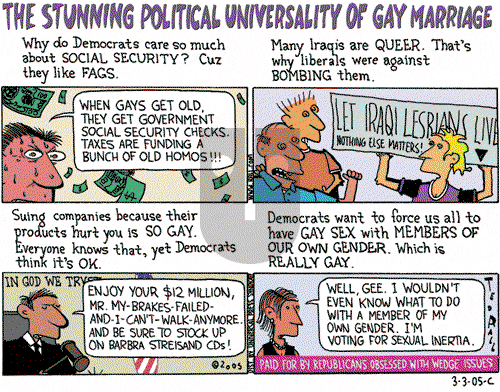 Ted Rall on Monday March 7, 2005 Comic Strip