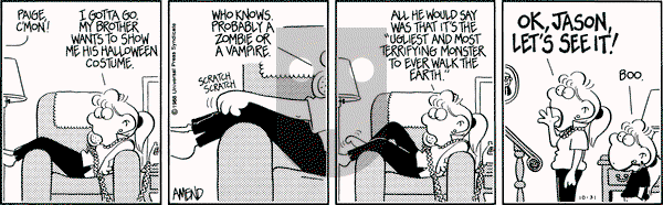 FoxTrot - Monday October 31, 1988 Comic Strip