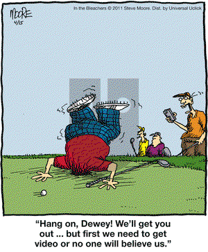 In the Bleachers on Friday April 15, 2011 Comic Strip