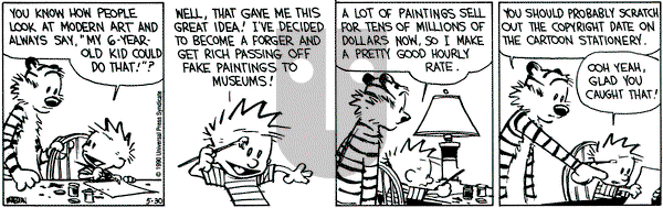 Calvin and Hobbes on Wednesday May 30, 1990 Comic Strip