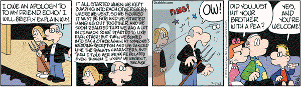 Drabble on Tuesday July 9, 2013 Comic Strip