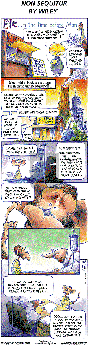 Non Sequitur on Sunday February 25, 2001 Comic Strip